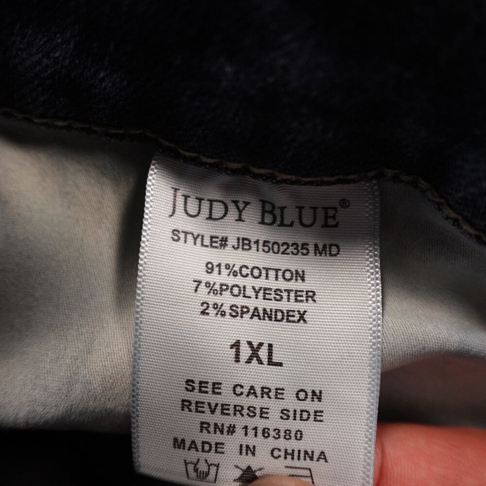 Judy Blue Denim Cutoff Shorts Women’s Plus‎ Size 1XL Blue - Picture 9 of 9